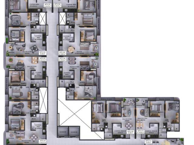 #120 - Apartamento para Venda em Cabedelo - PB